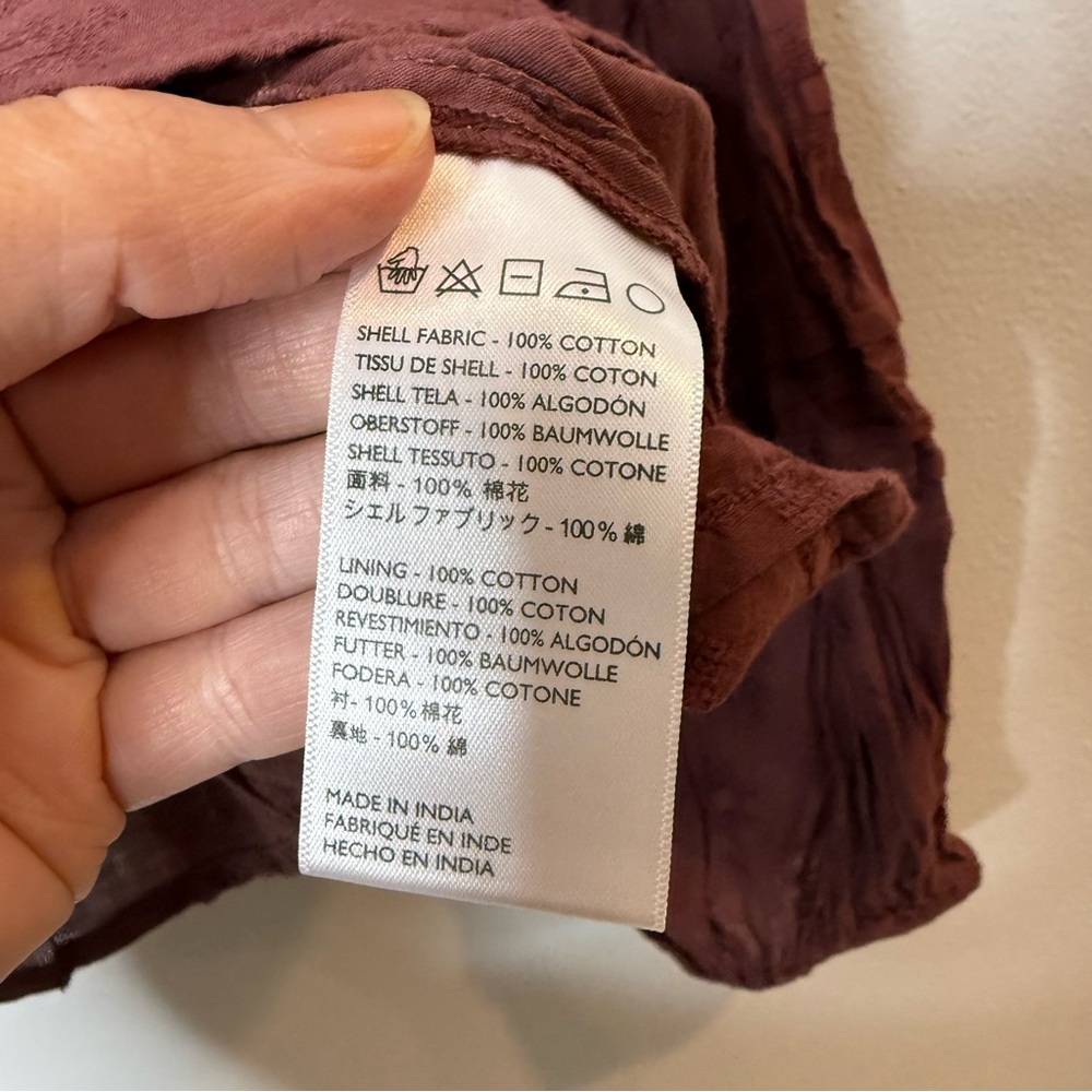 Cleobella Rust Red Embroidered Button-Front Blouse - Picture 9 of 9